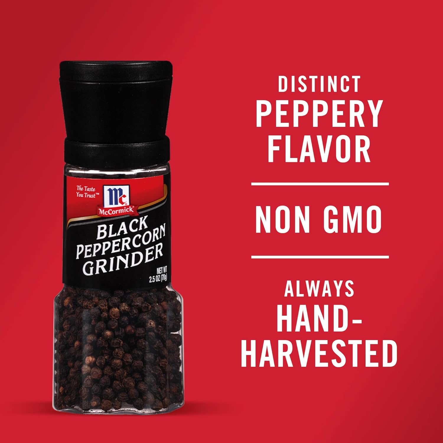 McCormick Black Peppercorn Grinder – Holiday Gift Basket Pick for Mom and Her, Pantry-Staple Upgrade