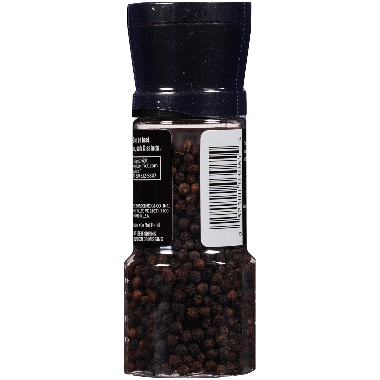 McCormick Black Peppercorn Grinder – Holiday Gift Basket Pick for Mom and Her, Pantry-Staple Upgrade