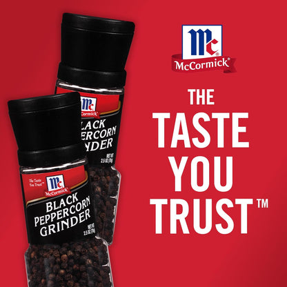 McCormick Black Peppercorn Grinder – Holiday Gift Basket Pick for Mom and Her, Pantry-Staple Upgrade