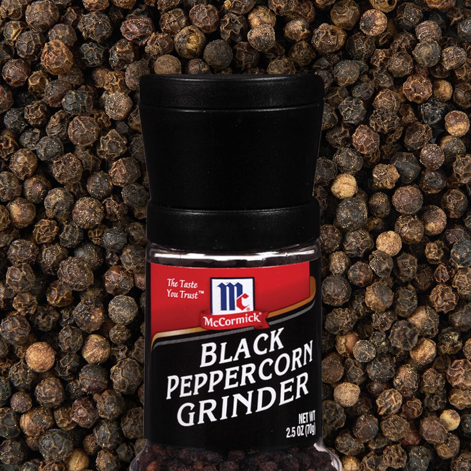 McCormick Black Peppercorn Grinder – Holiday Gift Basket Pick for Mom and Her, Pantry-Staple Upgrade