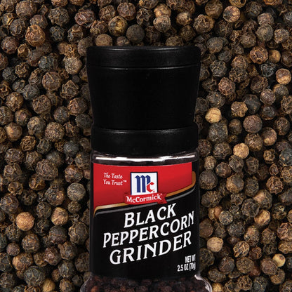 McCormick Black Peppercorn Grinder – Holiday Gift Basket Pick for Mom and Her, Pantry-Staple Upgrade