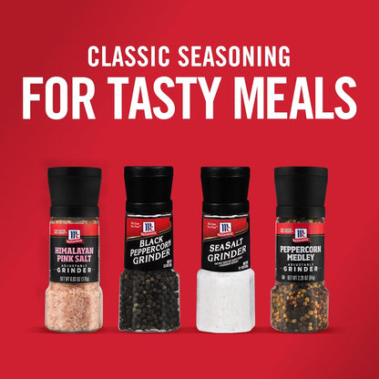 McCormick Black Peppercorn Grinder – Holiday Gift Basket Pick for Mom and Her, Pantry-Staple Upgrade