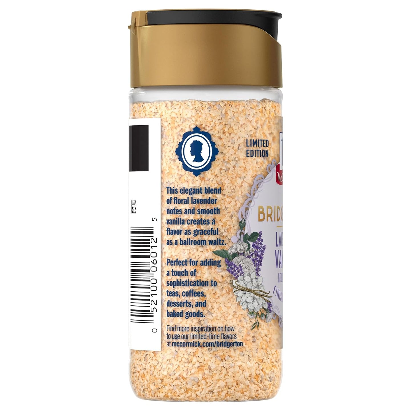McCormick Bridgerton Finishing Sugar – Floral Sweetener for Mindful Morning Lattes and Soothing Evening Mocktails