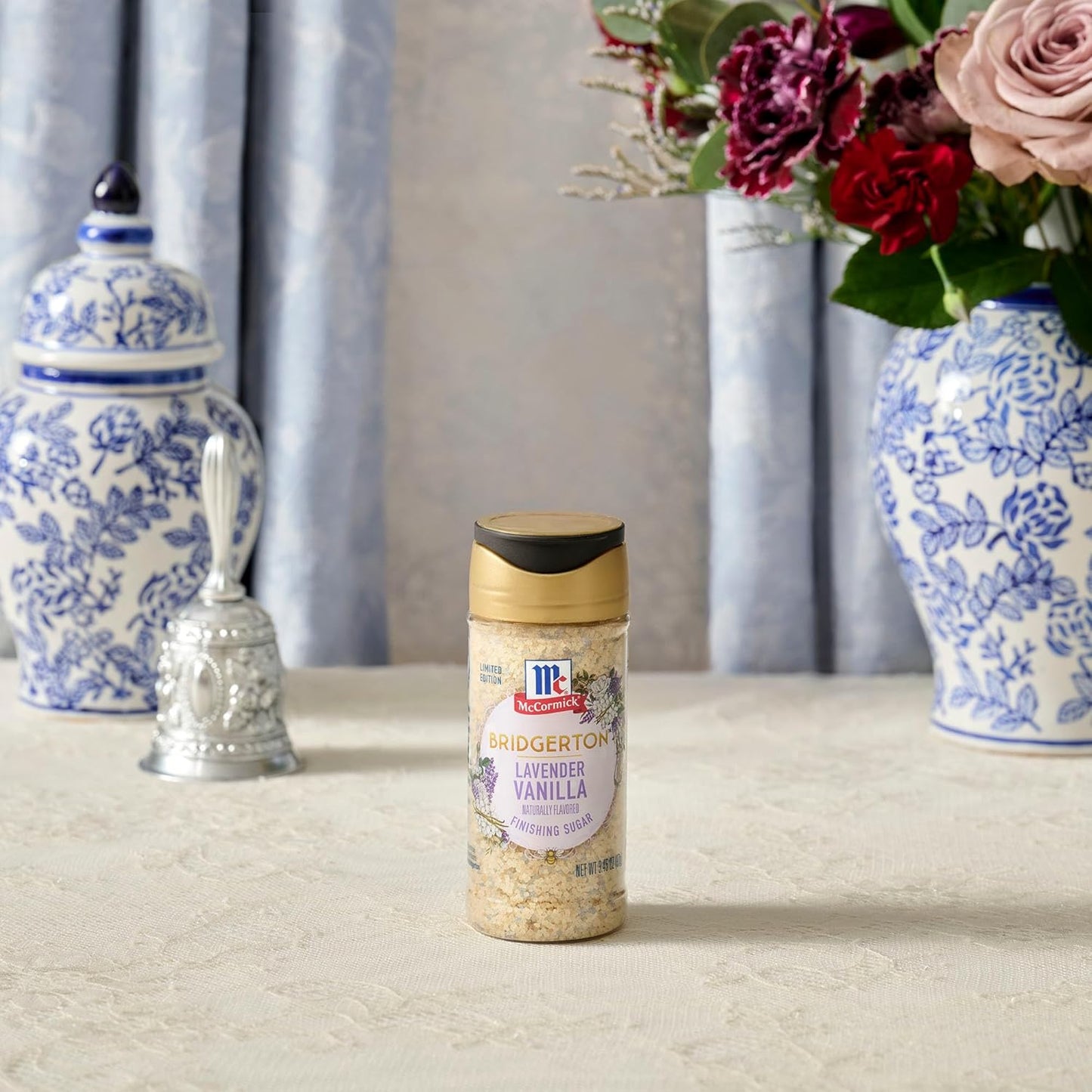 McCormick Bridgerton Finishing Sugar – Floral Sweetener for Mindful Morning Lattes and Soothing Evening Mocktails
