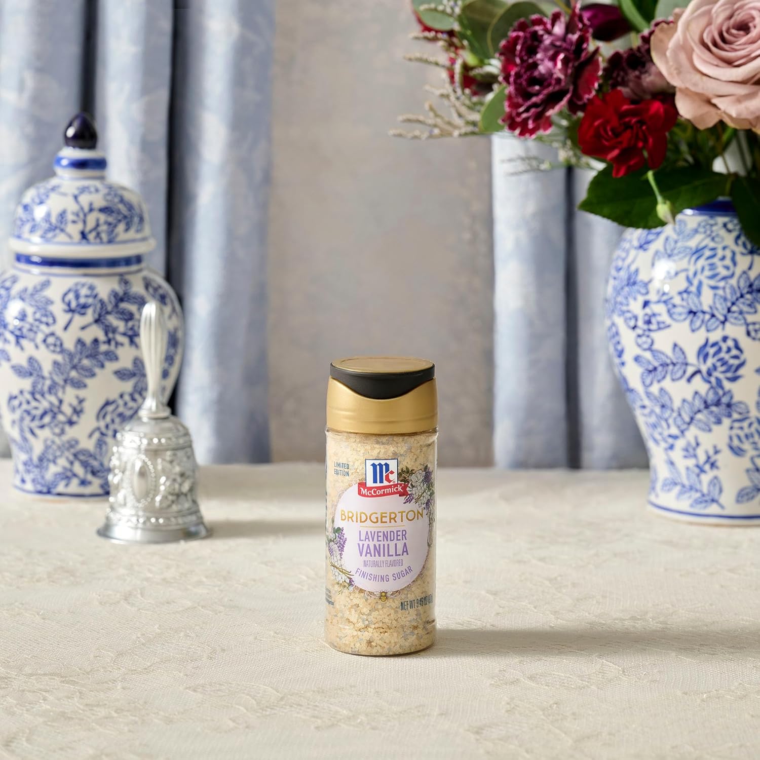 McCormick Bridgerton Finishing Sugar – Floral Sweetener for Mindful Morning Lattes and Soothing Evening Mocktails