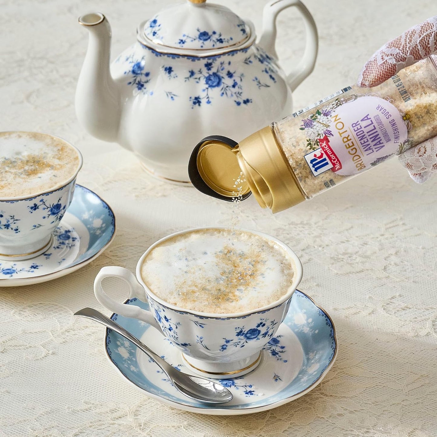 McCormick Bridgerton Finishing Sugar – Floral Sweetener for Mindful Morning Lattes and Soothing Evening Mocktails