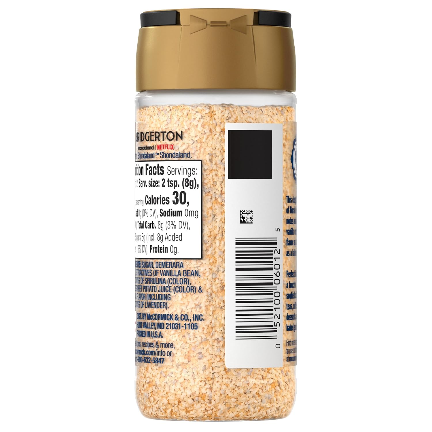 McCormick Bridgerton Finishing Sugar – Floral Sweetener for Mindful Morning Lattes and Soothing Evening Mocktails