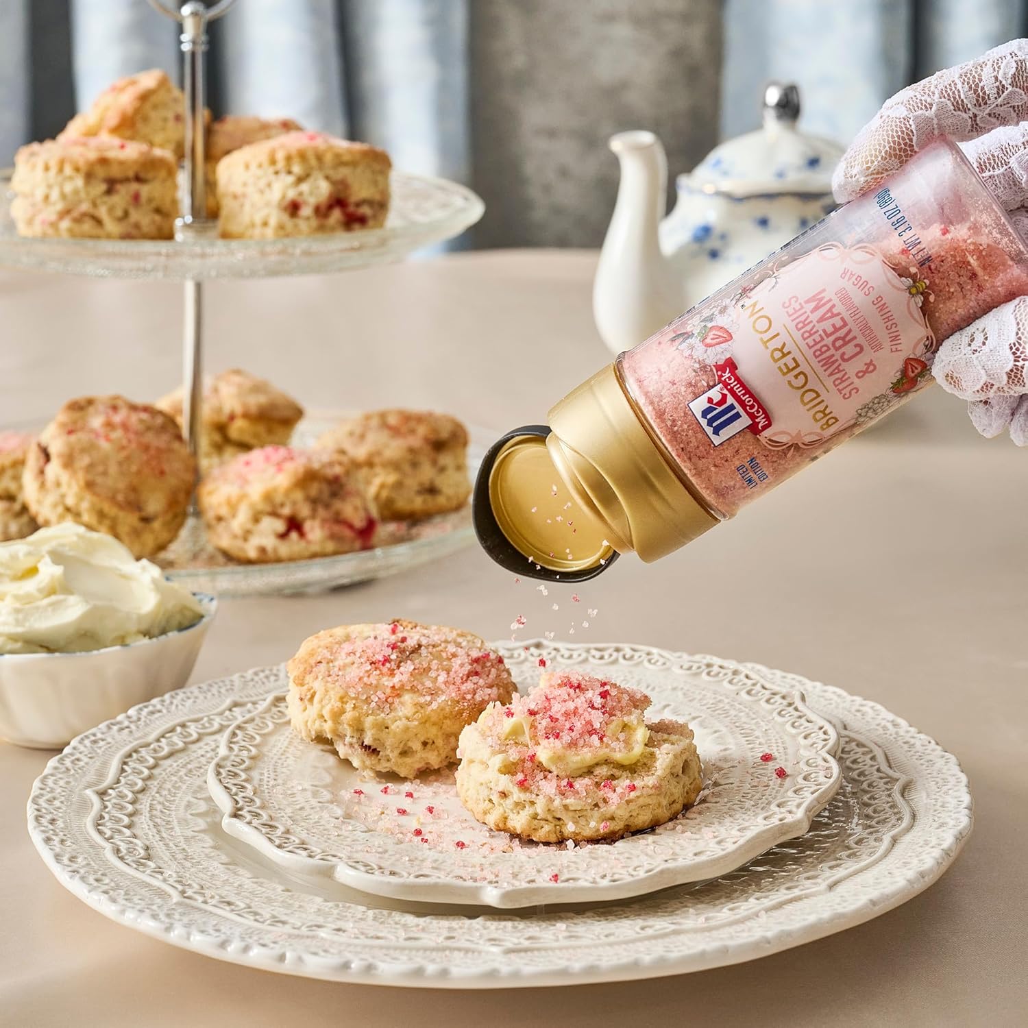 McCormick Bridgerton Finishing Sugar – Picture-Perfect Garden Party Aesthetic for Dessert Stations and Tea Carts