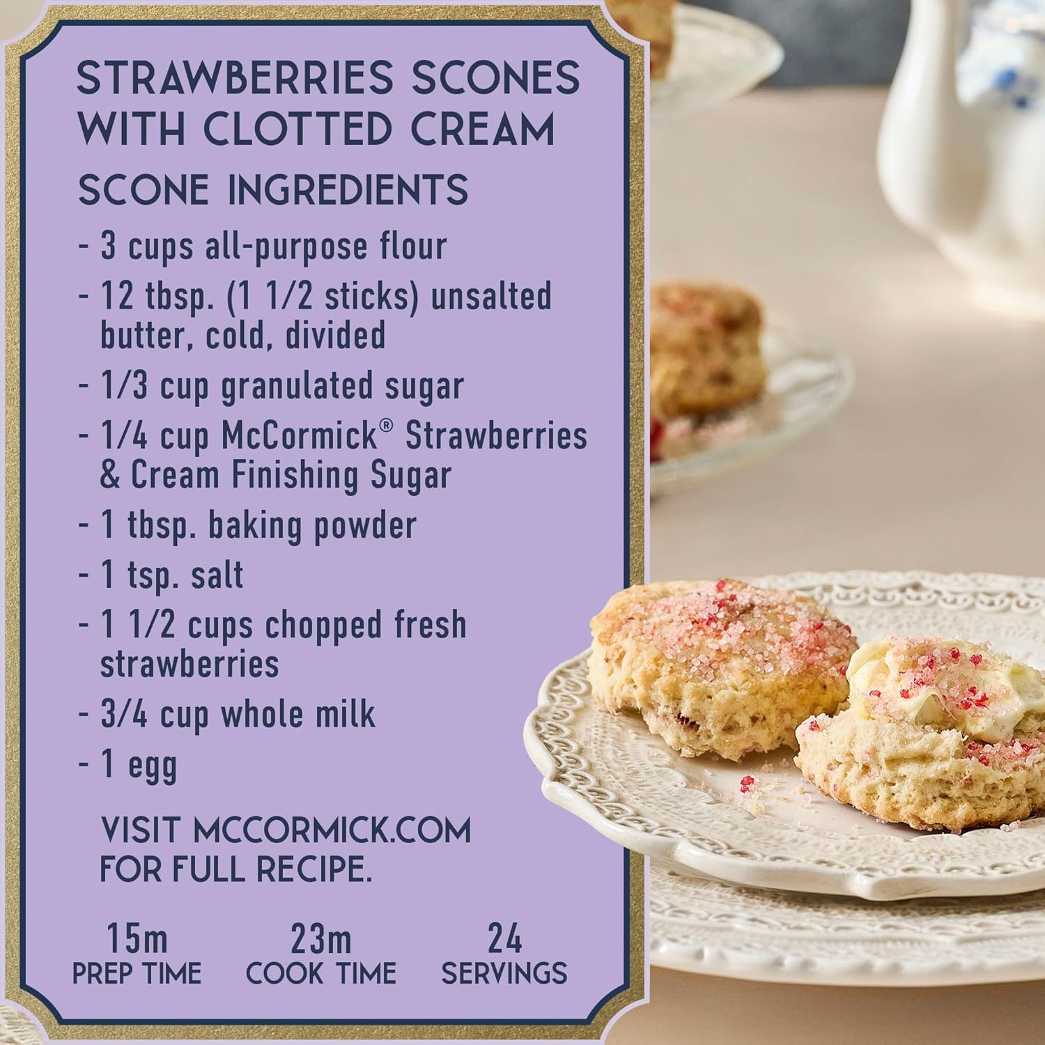 McCormick Bridgerton Finishing Sugar – Picture-Perfect Garden Party Aesthetic for Dessert Stations and Tea Carts