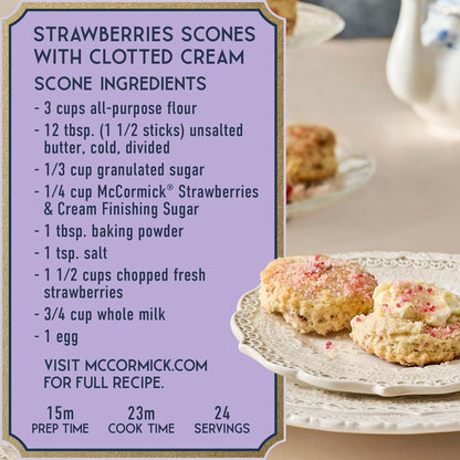 McCormick Bridgerton Finishing Sugar – Picture-Perfect Garden Party Aesthetic for Dessert Stations and Tea Carts