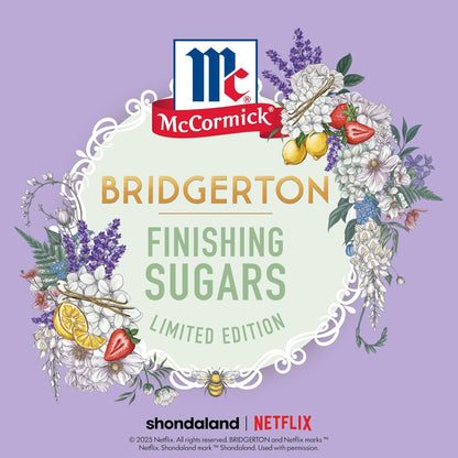 McCormick Bridgerton Finishing Sugar – Picture-Perfect Garden Party Aesthetic for Dessert Stations and Tea Carts