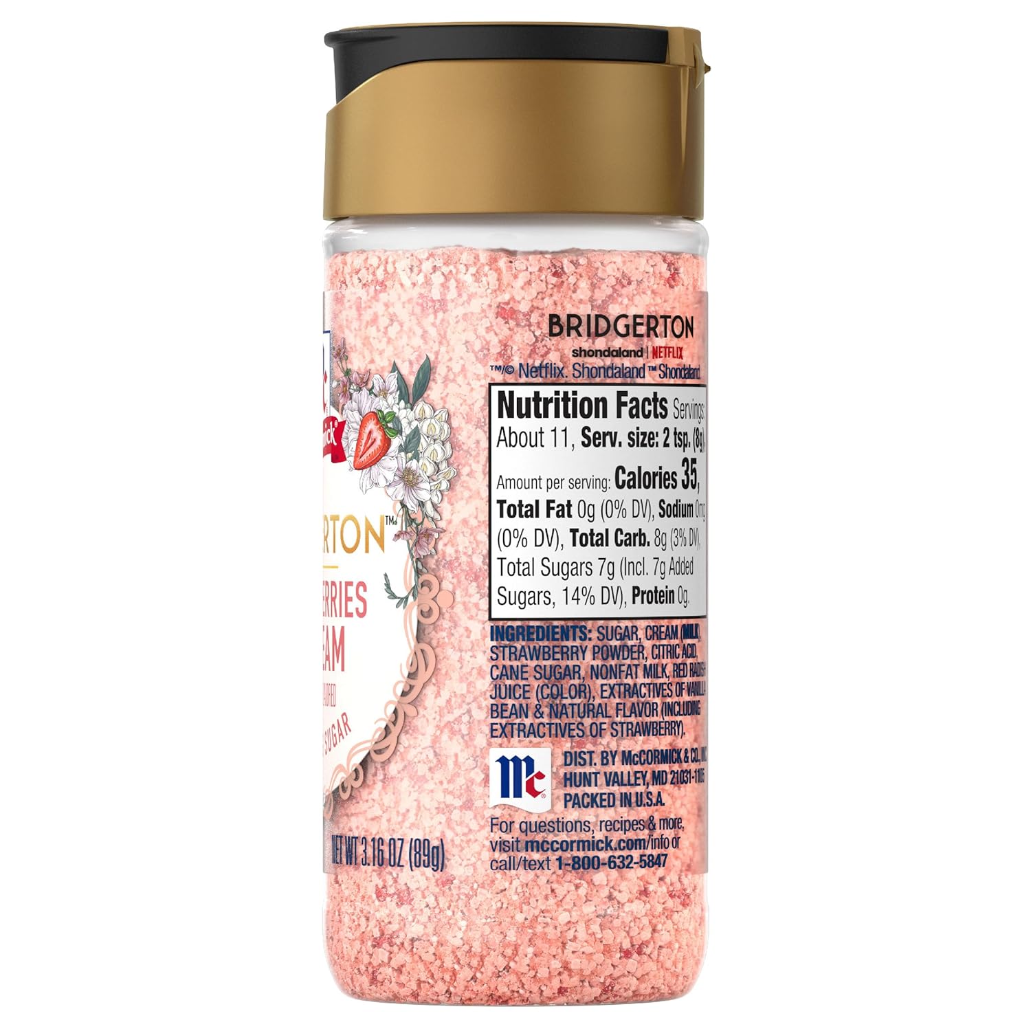 McCormick Bridgerton Finishing Sugar – Picture-Perfect Garden Party Aesthetic for Dessert Stations and Tea Carts