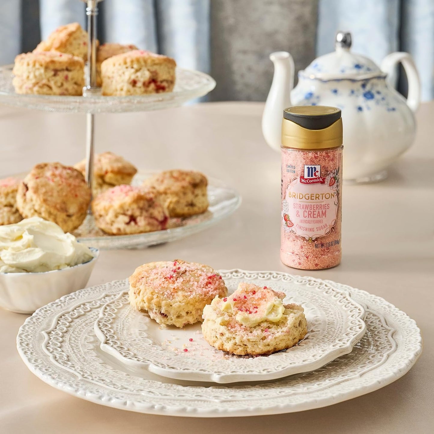 McCormick Bridgerton Finishing Sugar – Picture-Perfect Garden Party Aesthetic for Dessert Stations and Tea Carts