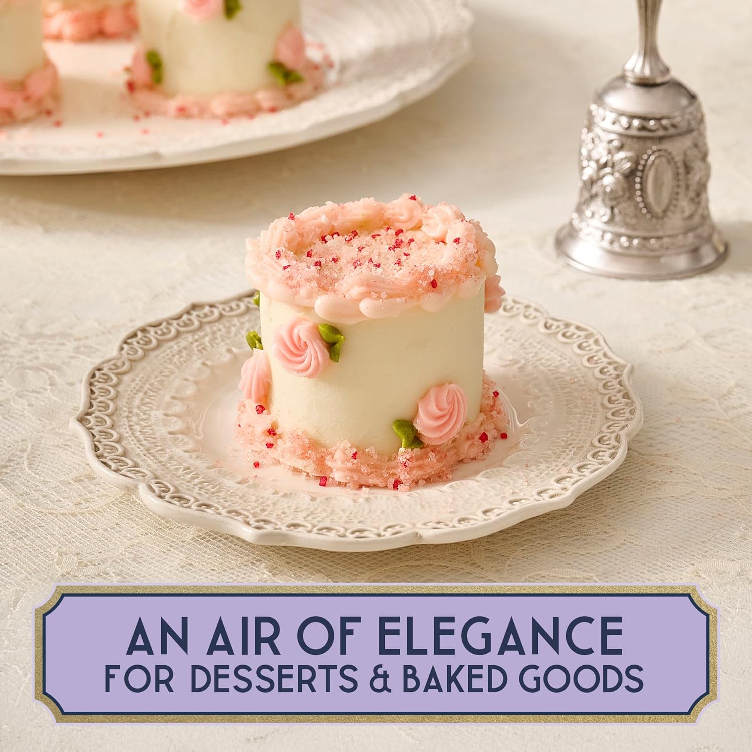 McCormick Bridgerton Finishing Sugar – Picture-Perfect Garden Party Aesthetic for Dessert Stations and Tea Carts