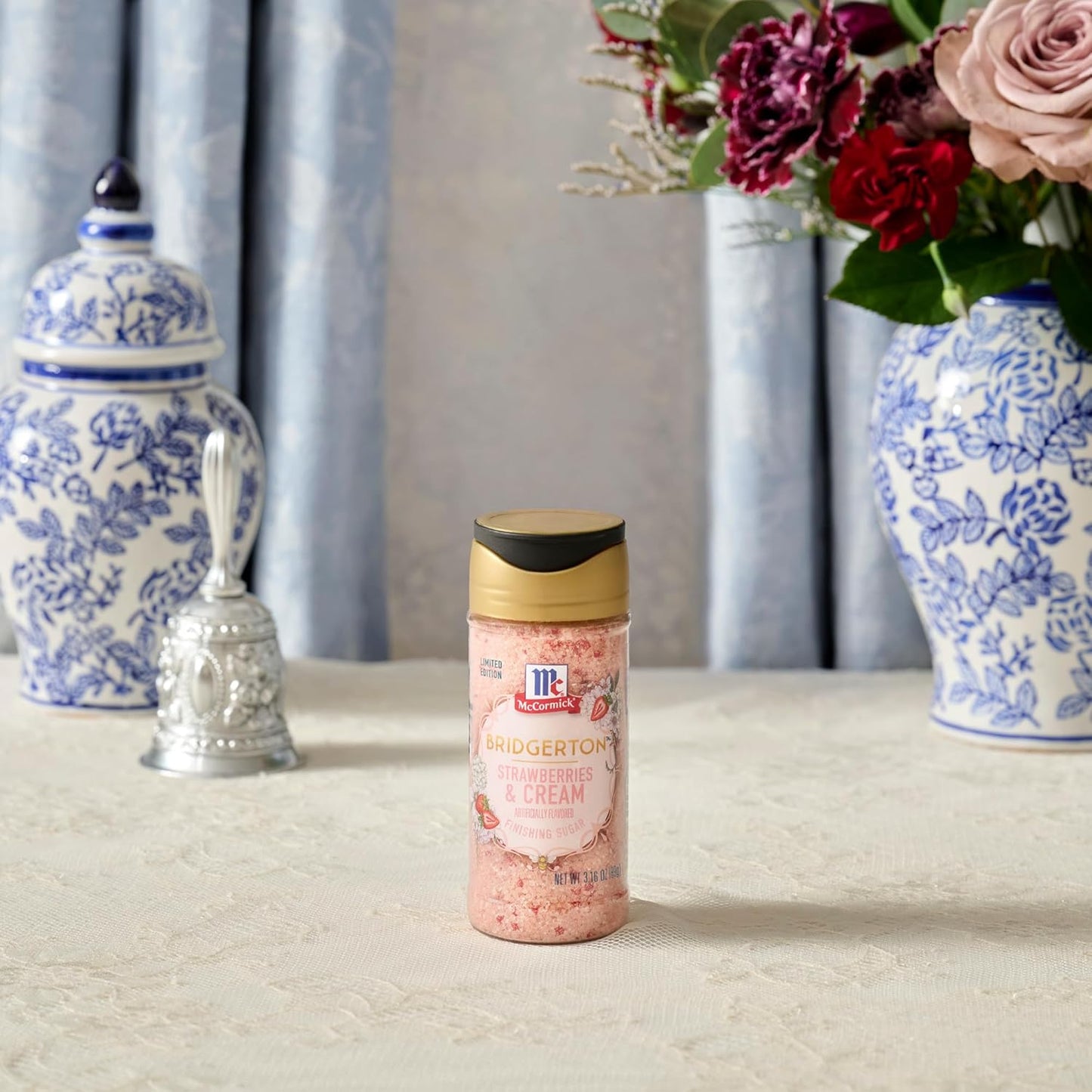 McCormick Bridgerton Finishing Sugar – Picture-Perfect Garden Party Aesthetic for Dessert Stations and Tea Carts
