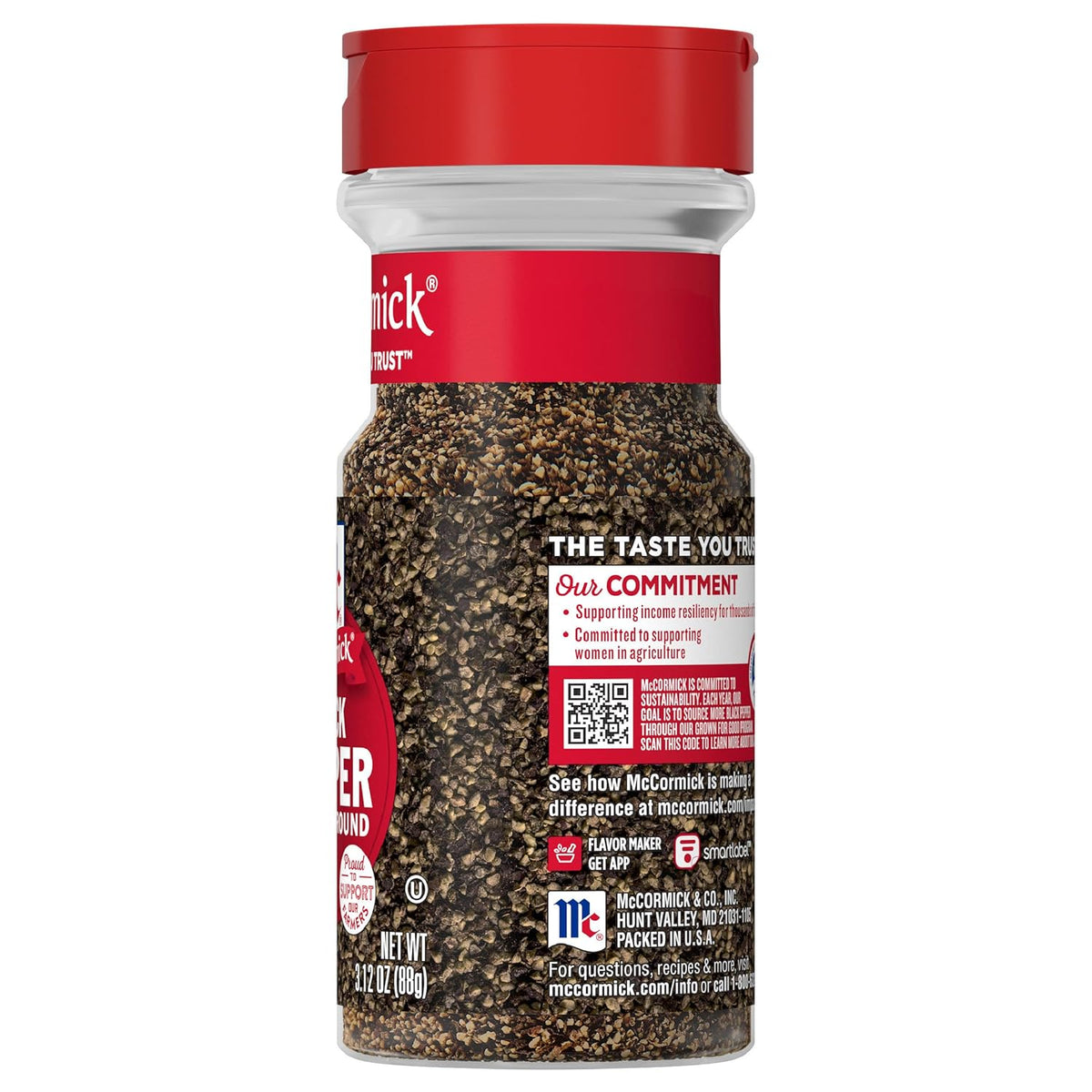 McCormick Coarse Ground Black Pepper – Single-Ingredient Pantry Essential for Clutter-Free Kitchens