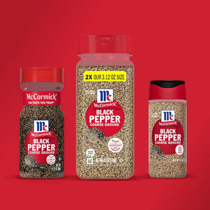McCormick Coarse Ground Black Pepper – Single-Ingredient Pantry Essential for Clutter-Free Kitchens