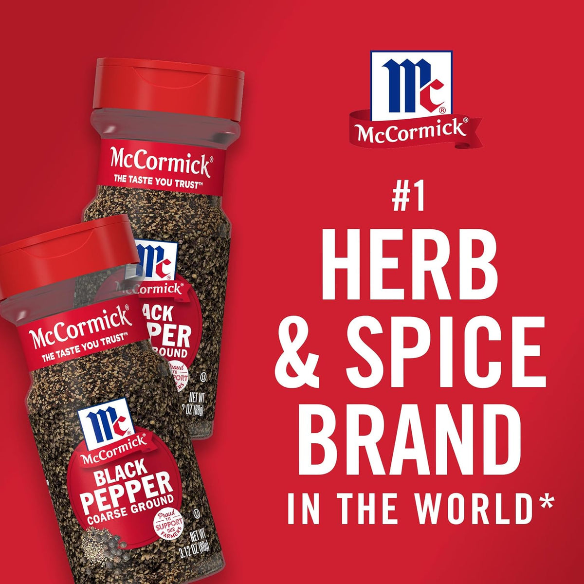 McCormick Coarse Ground Black Pepper – Single-Ingredient Pantry Essential for Clutter-Free Kitchens