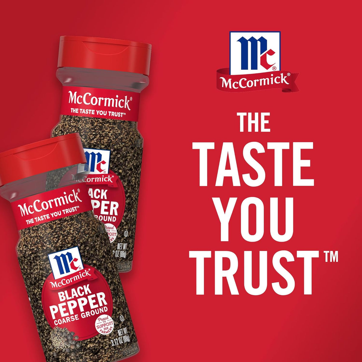 McCormick Coarse Ground Black Pepper – Single-Ingredient Pantry Essential for Clutter-Free Kitchens