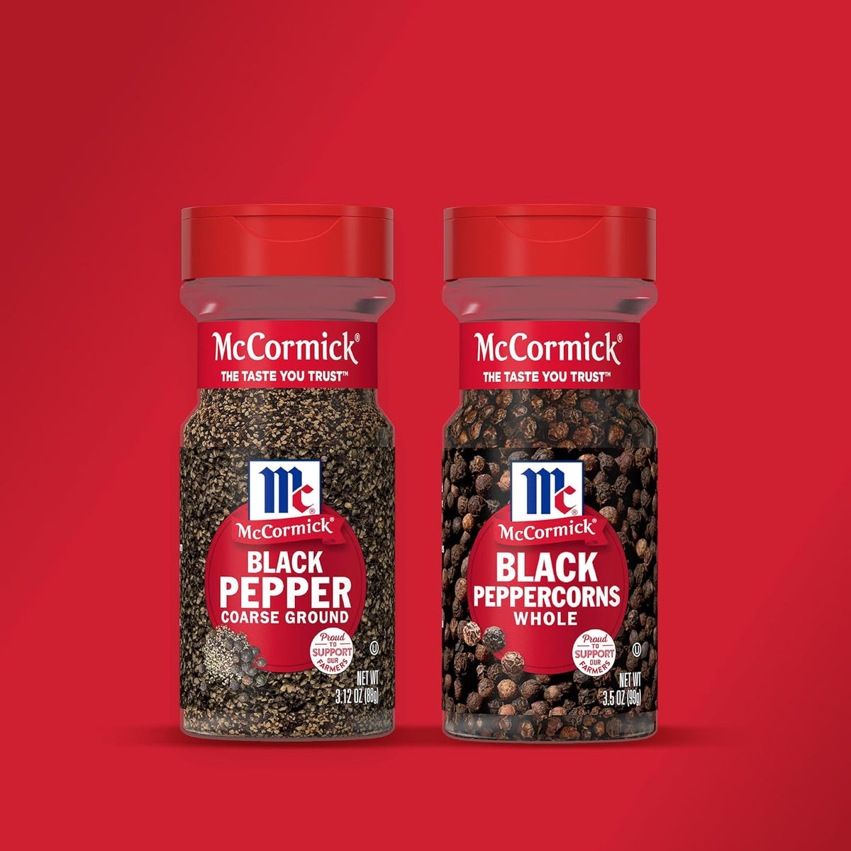 McCormick Coarse Ground Black Pepper – Single-Ingredient Pantry Essential for Clutter-Free Kitchens