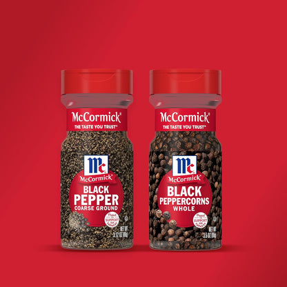 McCormick Coarse Ground Black Pepper – Single-Ingredient Pantry Essential for Clutter-Free Kitchens