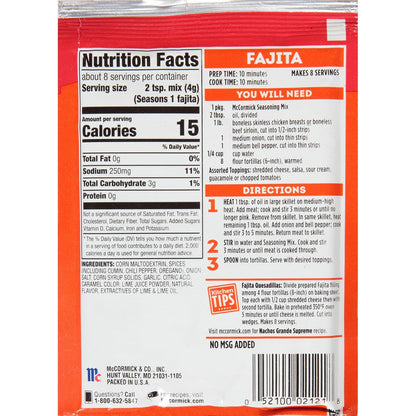 McCormick Fajita Seasoning Mix – Pantry Station Shortcut for 20 Minute Dinners After Long Workdays