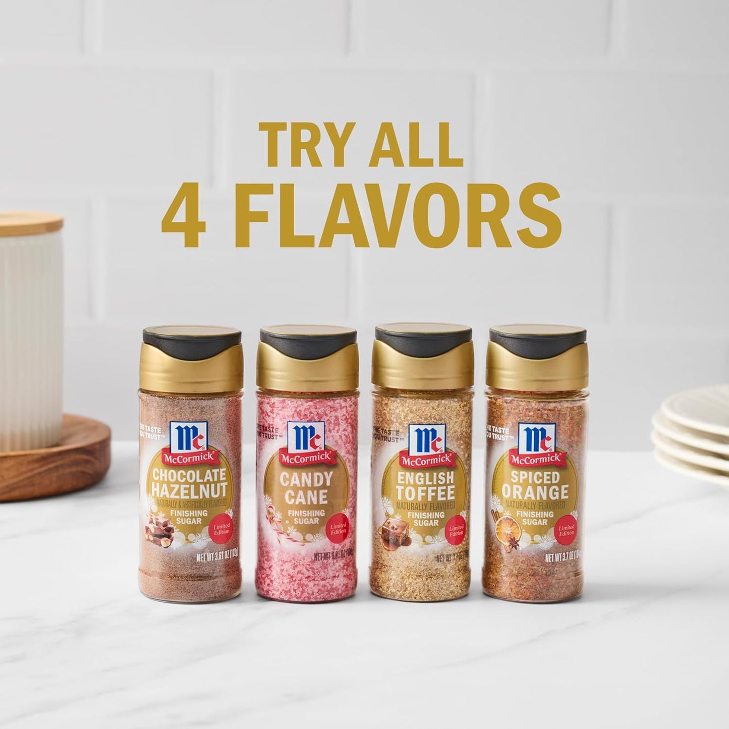 McCormick Finishing Sugar – Festive Bar Cart Styling Piece, Garnish & Rim Salt for Seasonal Drinks