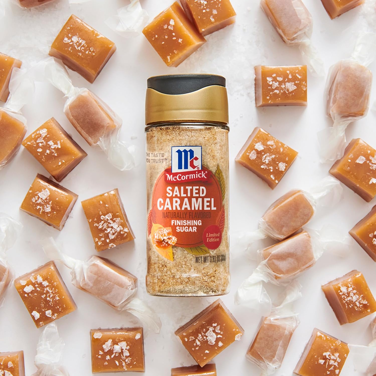 McCormick Finishing Sugar, Salted Caramel Artisan Collection – Luxury Baking Garnish for High-End Entertaining and Cakes