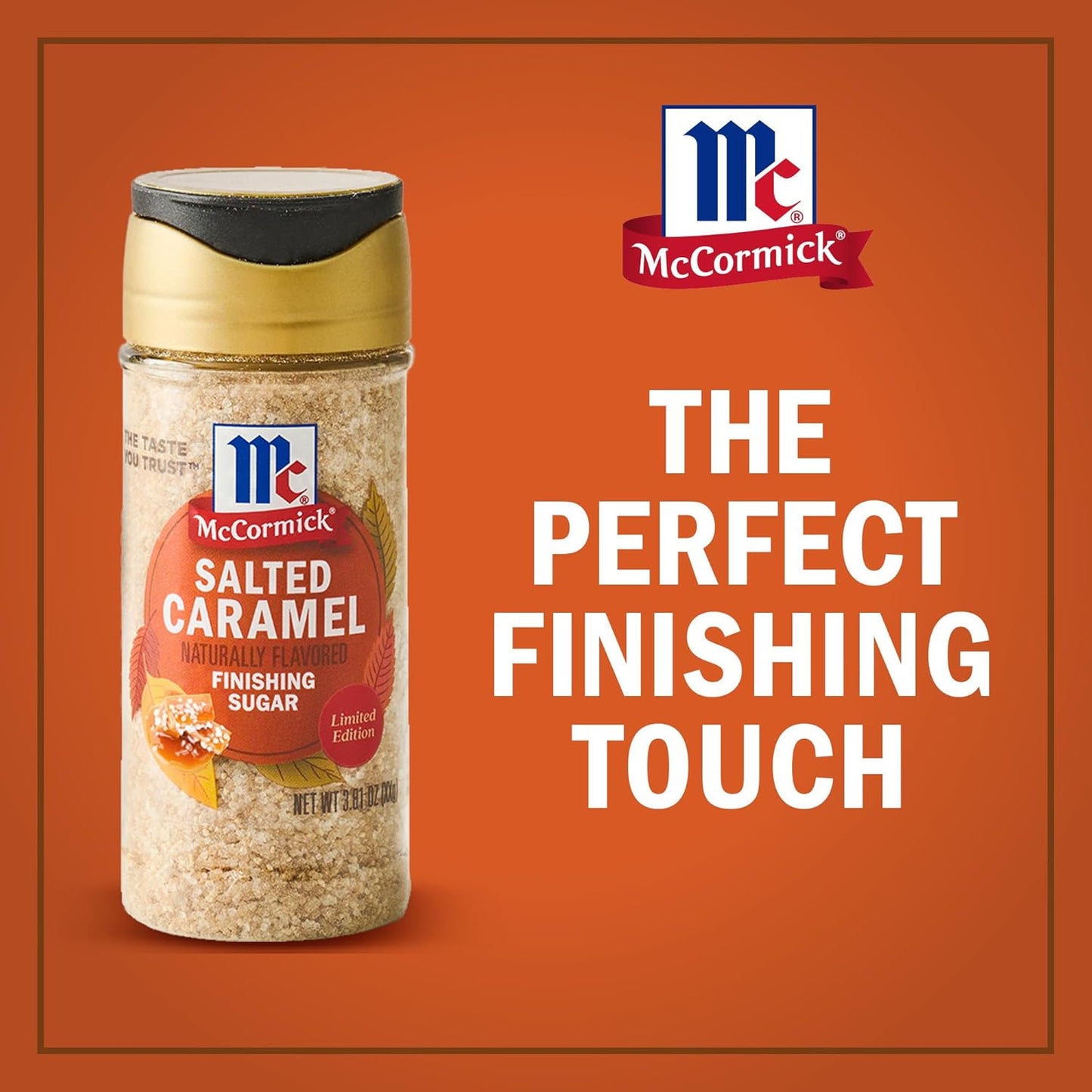McCormick Finishing Sugar, Salted Caramel Artisan Collection – Luxury Baking Garnish for High-End Entertaining and Cakes