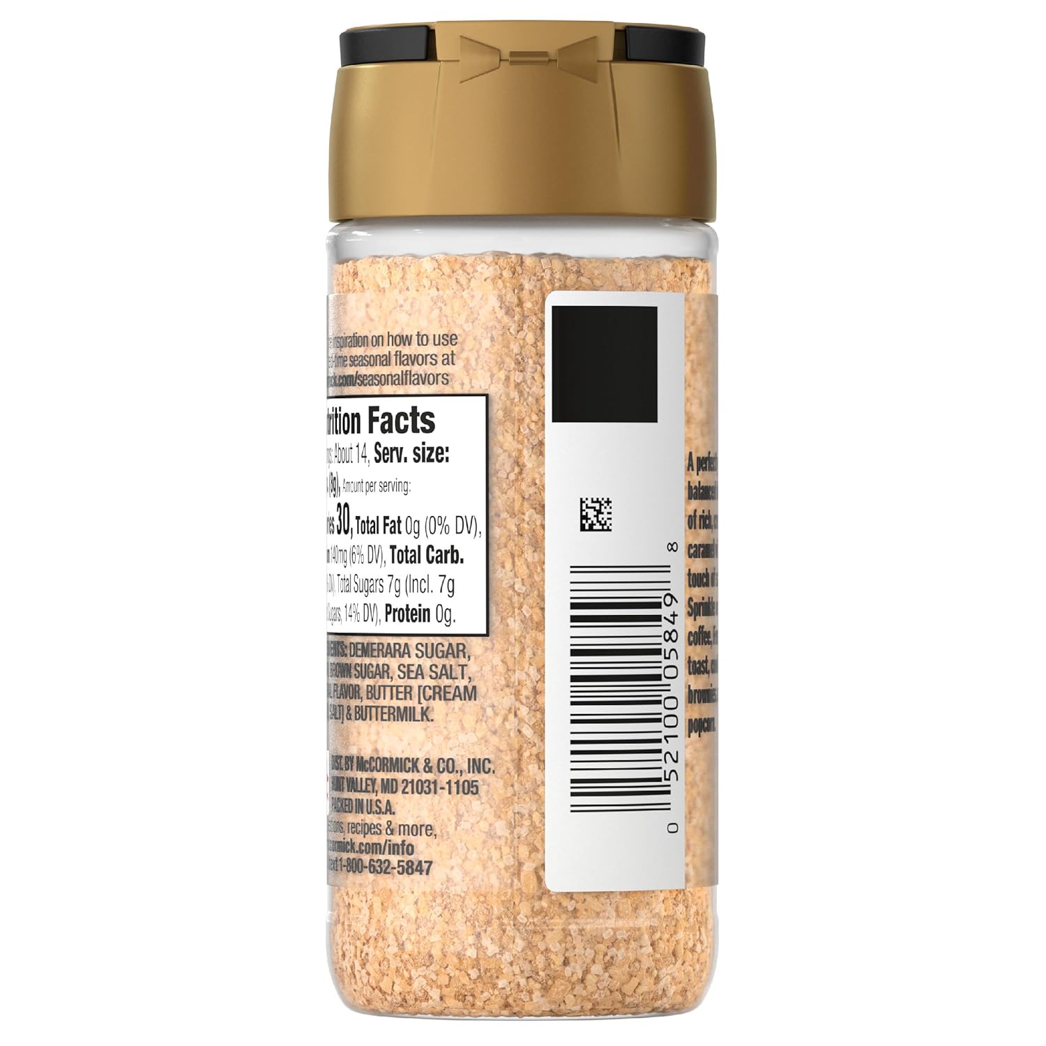 McCormick Finishing Sugar, Salted Caramel Artisan Collection – Luxury Baking Garnish for High-End Entertaining and Cakes