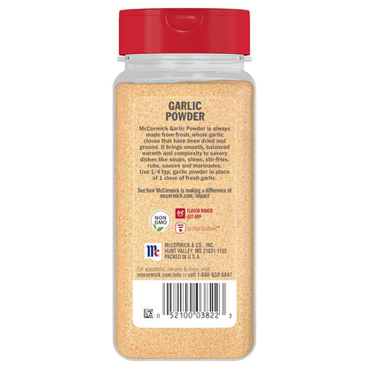 McCormick Garlic Powder – Clean Design Spice Jar for Minimalist Pantries, 8.75 oz