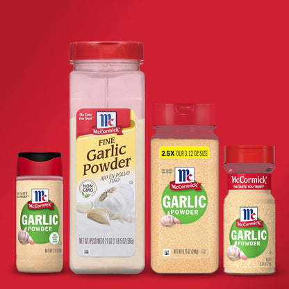 McCormick Garlic Powder – Clean Design Spice Jar for Minimalist Pantries, 8.75 oz