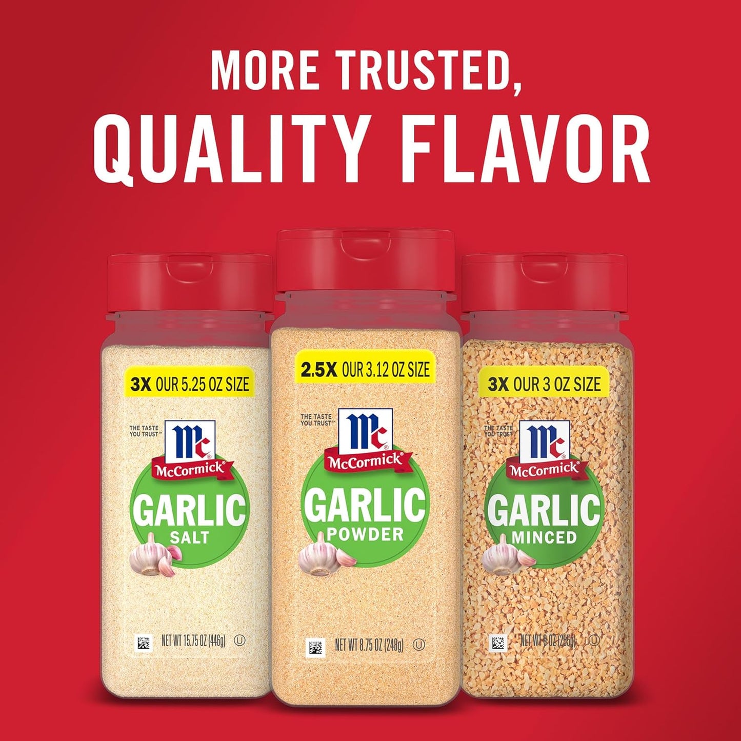 McCormick Garlic Powder – Clean Design Spice Jar for Minimalist Pantries, 8.75 oz