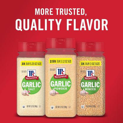 McCormick Garlic Powder – Clean Design Spice Jar for Minimalist Pantries, 8.75 oz
