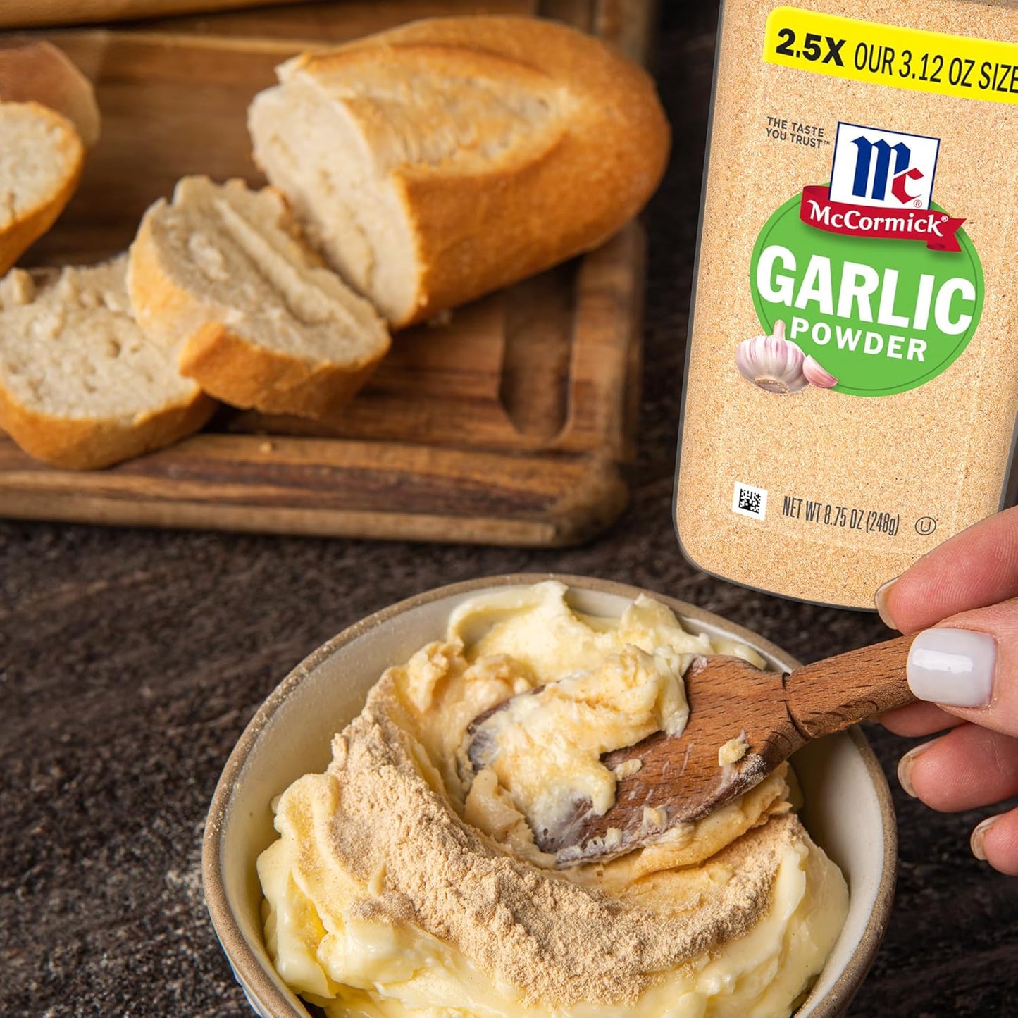 McCormick Garlic Powder – Clean Design Spice Jar for Minimalist Pantries, 8.75 oz