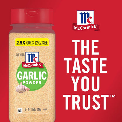 McCormick Garlic Powder – Clean Design Spice Jar for Minimalist Pantries, 8.75 oz