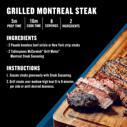 McCormick Grill Mates Montreal Steak Seasoning – Thoughtful Birthday Gift for a Friend's Patio Kitchen
