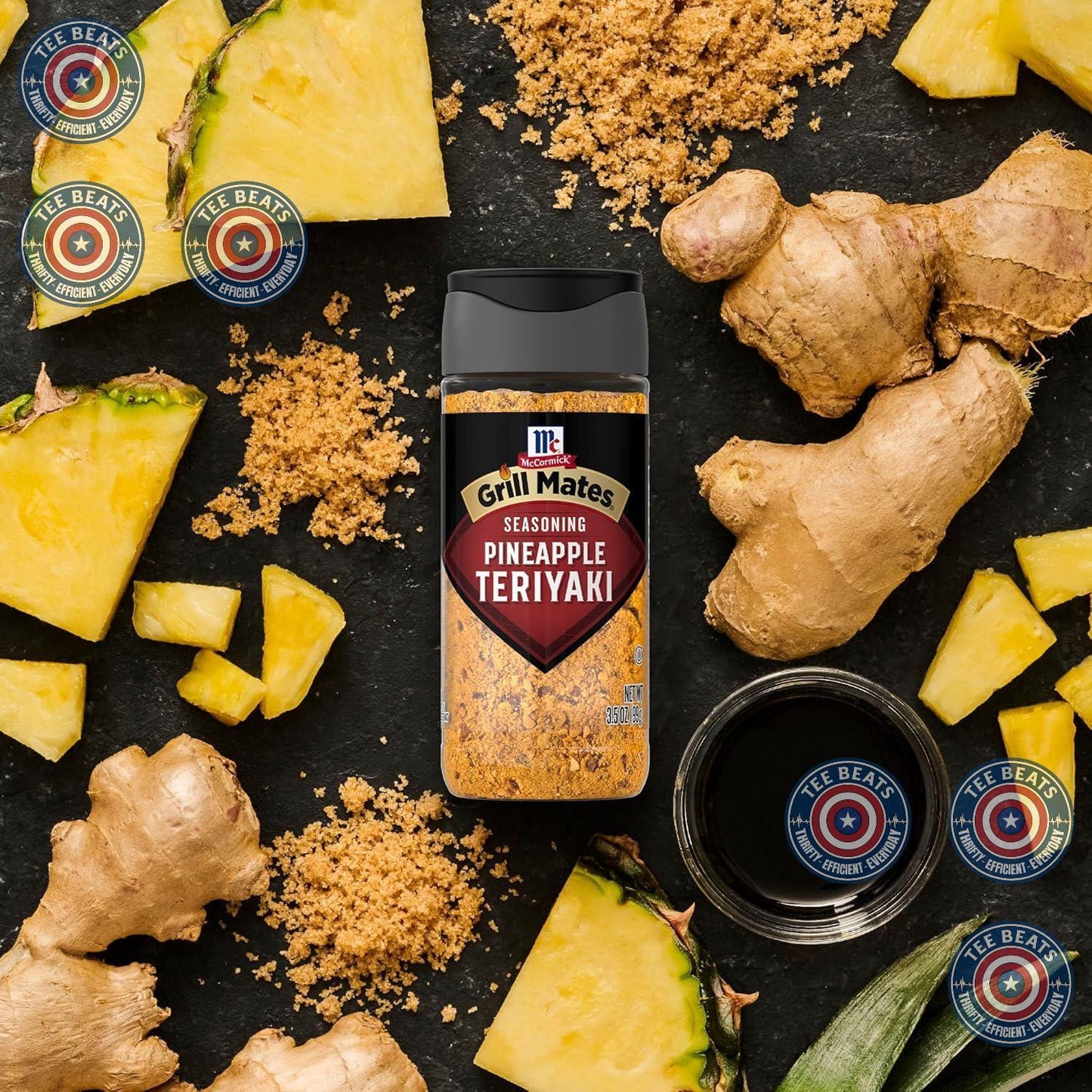 McCormick Grill Mates Pineapple Teriyaki Grilling Rub for Family-Friendly Meals, Mild Sweet-Savory Flavor That Pleases Picky Eaters