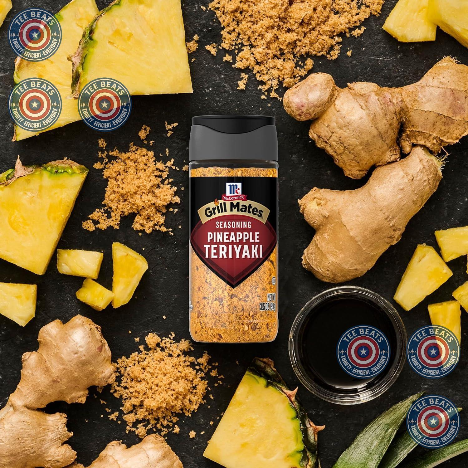 McCormick Grill Mates Pineapple Teriyaki Grilling Rub for Family-Friendly Meals, Mild Sweet-Savory Flavor That Pleases Picky Eaters