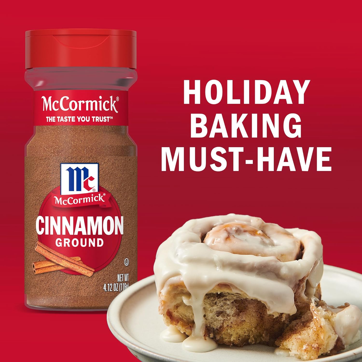 McCormick Ground Cinnamon, 18 oz – Clean-Ingredient Pantry Staple for Busy Family Kitchens