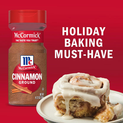 McCormick Ground Cinnamon, 18 oz – Clean-Ingredient Pantry Staple for Busy Family Kitchens