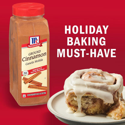 McCormick Ground Cinnamon, 18 oz – Clean-Ingredient Pantry Staple for Busy Family Kitchens