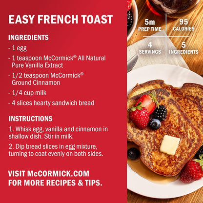 McCormick Ground Cinnamon, 18 oz – Clean-Ingredient Pantry Staple for Busy Family Kitchens