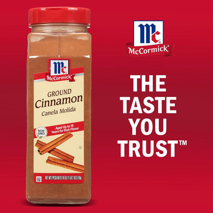 McCormick Ground Cinnamon, 18 oz – Clean-Ingredient Pantry Staple for Busy Family Kitchens