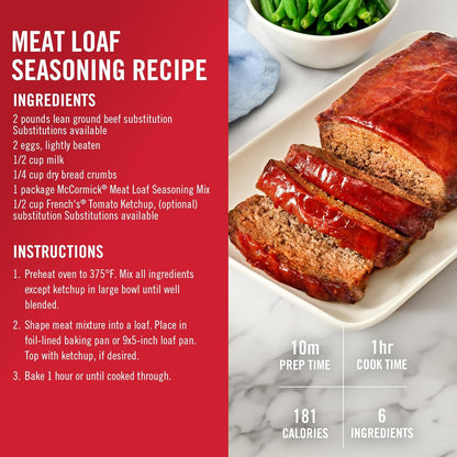 McCormick Meat Loaf Seasoning Mix – Easy Comfort Food Mix Kids and Parents Can Cook Together