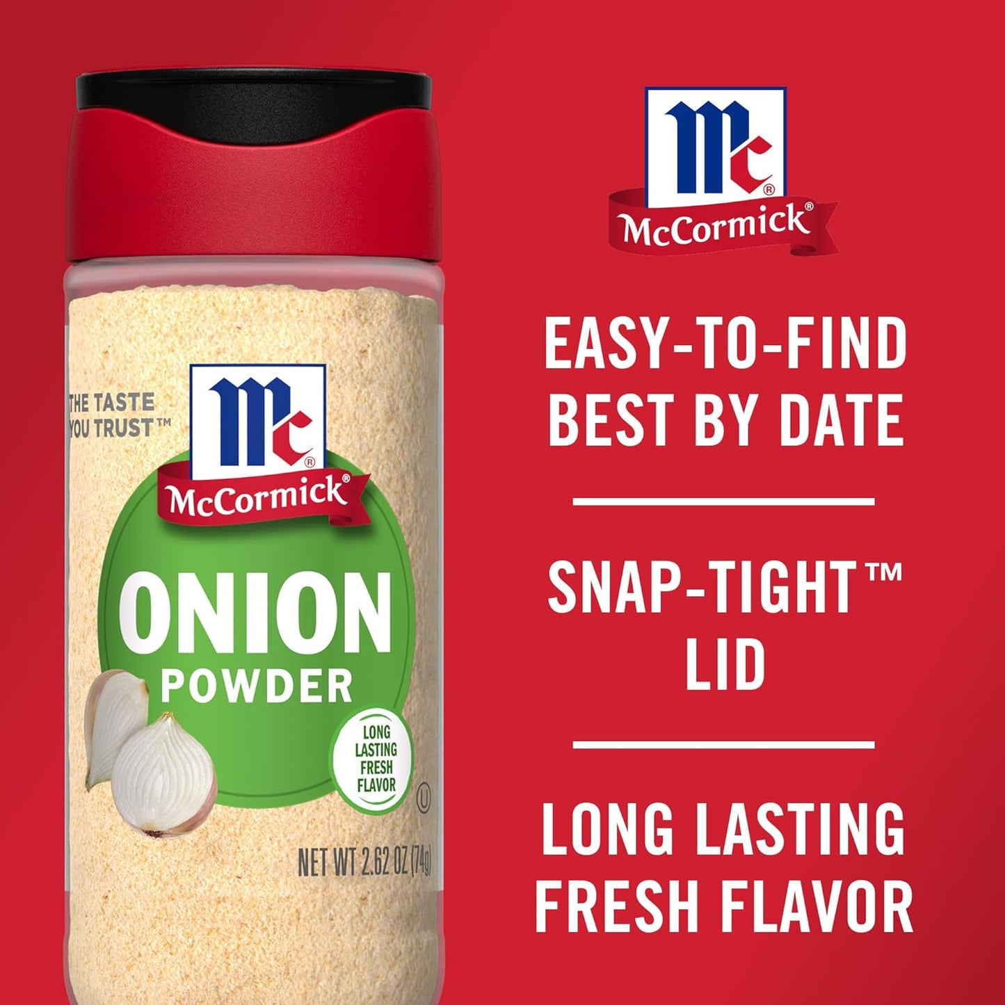 McCormick Onion Powder – Single-Ingredient Kosher Spice for Healthy Meal Prep