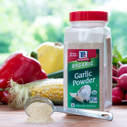 McCormick Organic Garlic Powder for Weekly Meal Prep – Bulk 16.75 oz