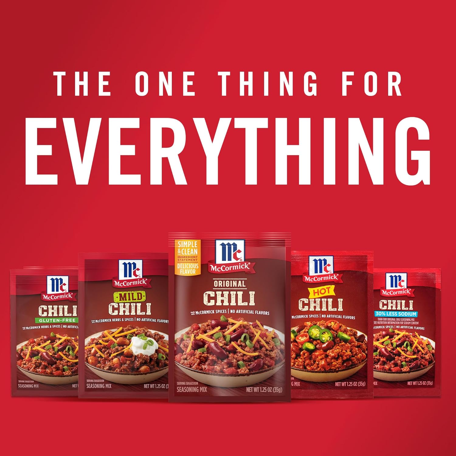 McCormick Original Chili Seasoning Mix for Efficient Meal Prep, 4 Servings Per Packet