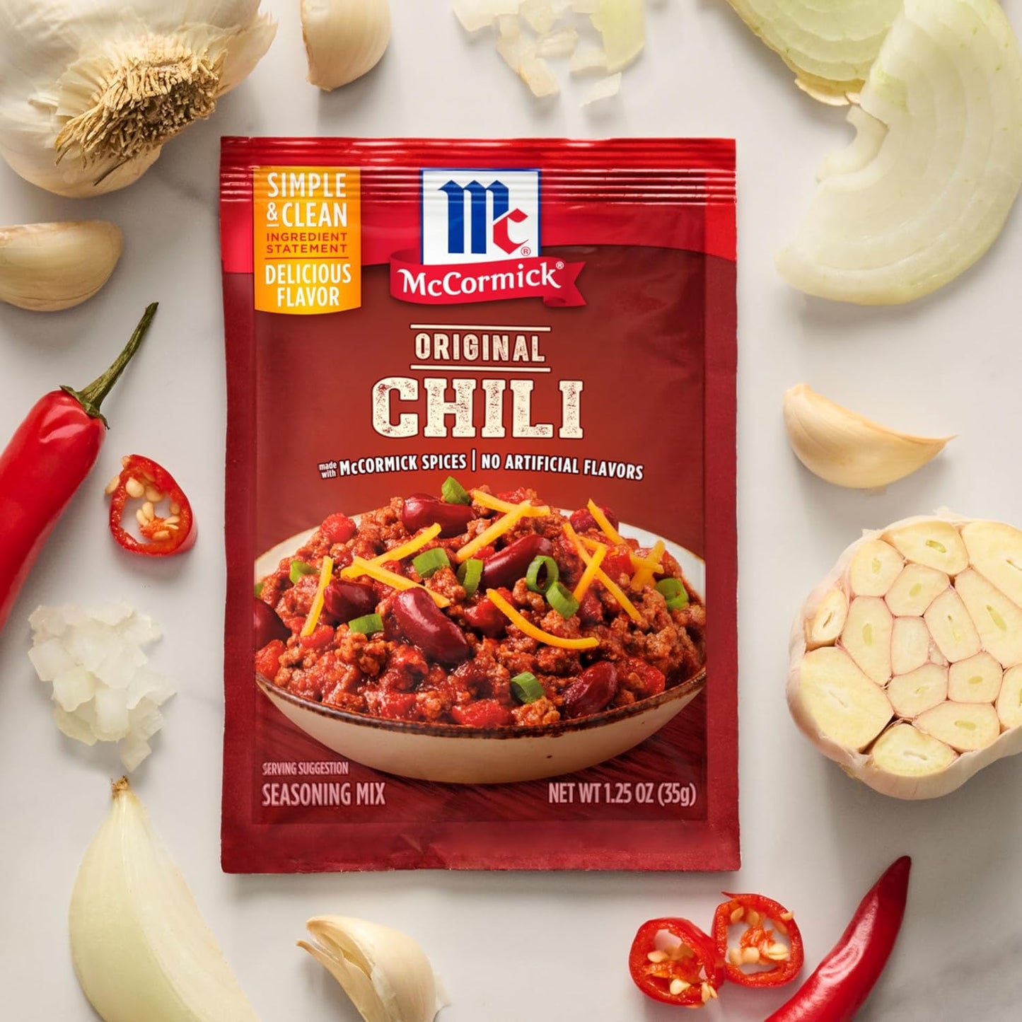 McCormick Original Chili Seasoning Mix for Efficient Meal Prep, 4 Servings Per Packet