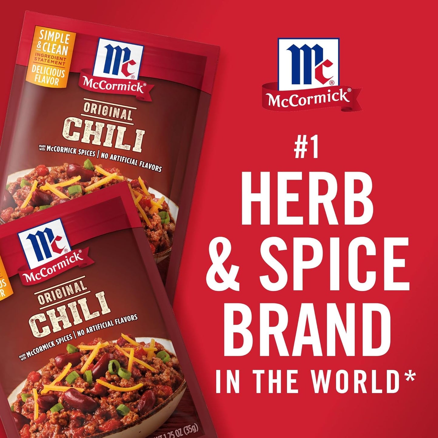 McCormick Original Chili Seasoning Mix for Efficient Meal Prep, 4 Servings Per Packet